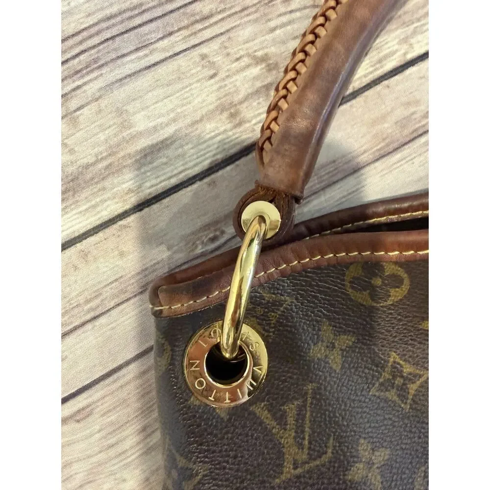 LOUIS VUITTON Artsy GM Shoulder Bag Large Monogram Woven Handle Leather Tote LV